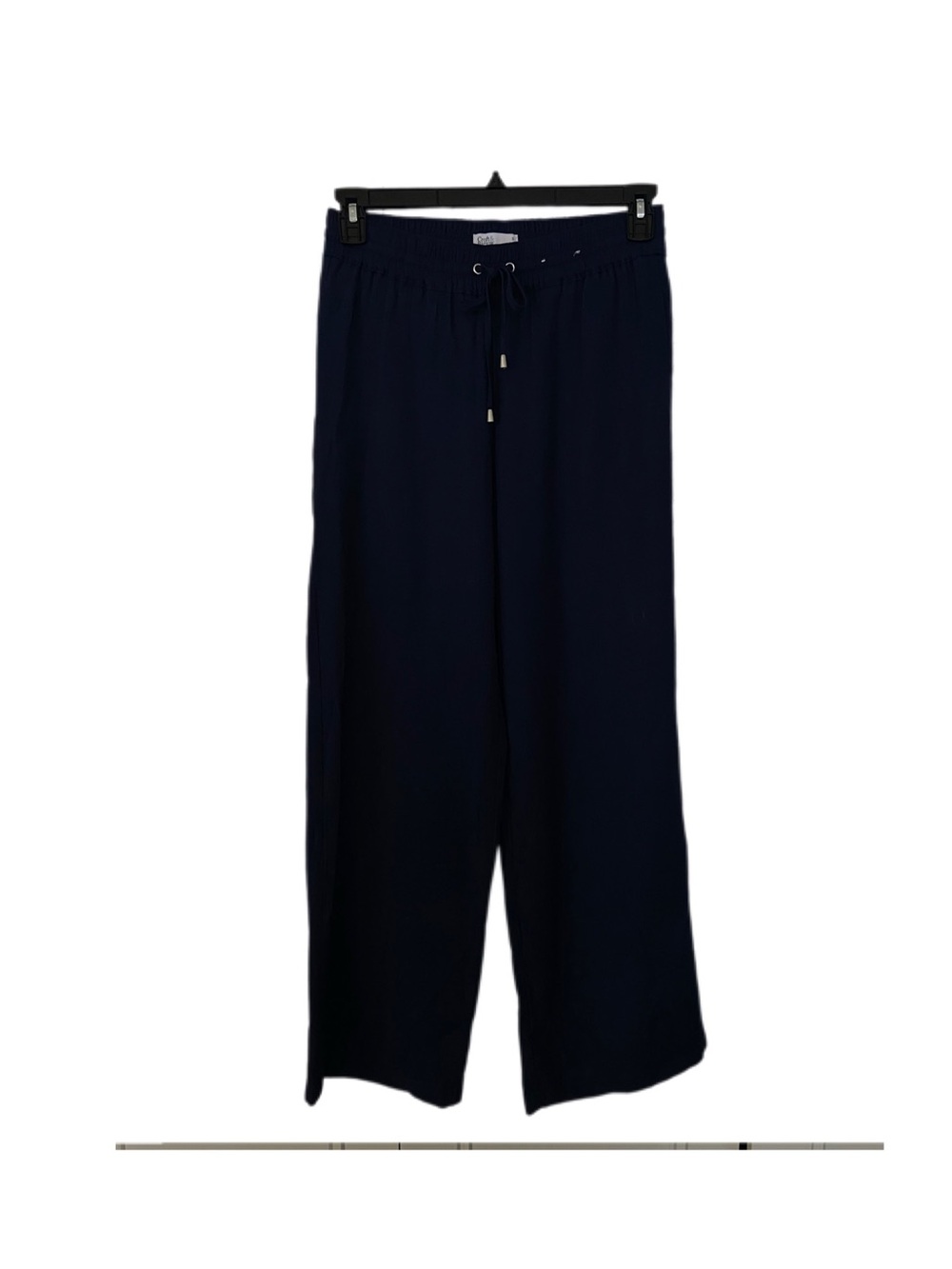 Croft & Barrow Navy Drawstring Wide-Leg Flowy Lightweight Pants Coastal Size S